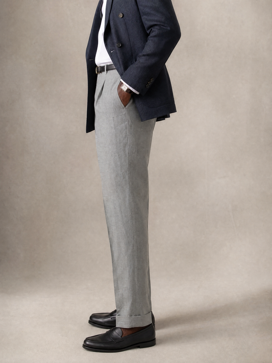 YAEYAH grey linen trouser, cut to your own measurements
