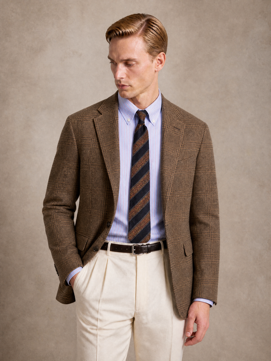 Sky blue with burgundy stripe cotton shirt for men, made in India by YAEYAH