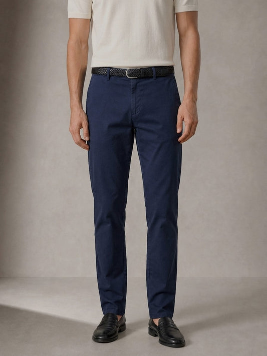 Blue Cotton Chino