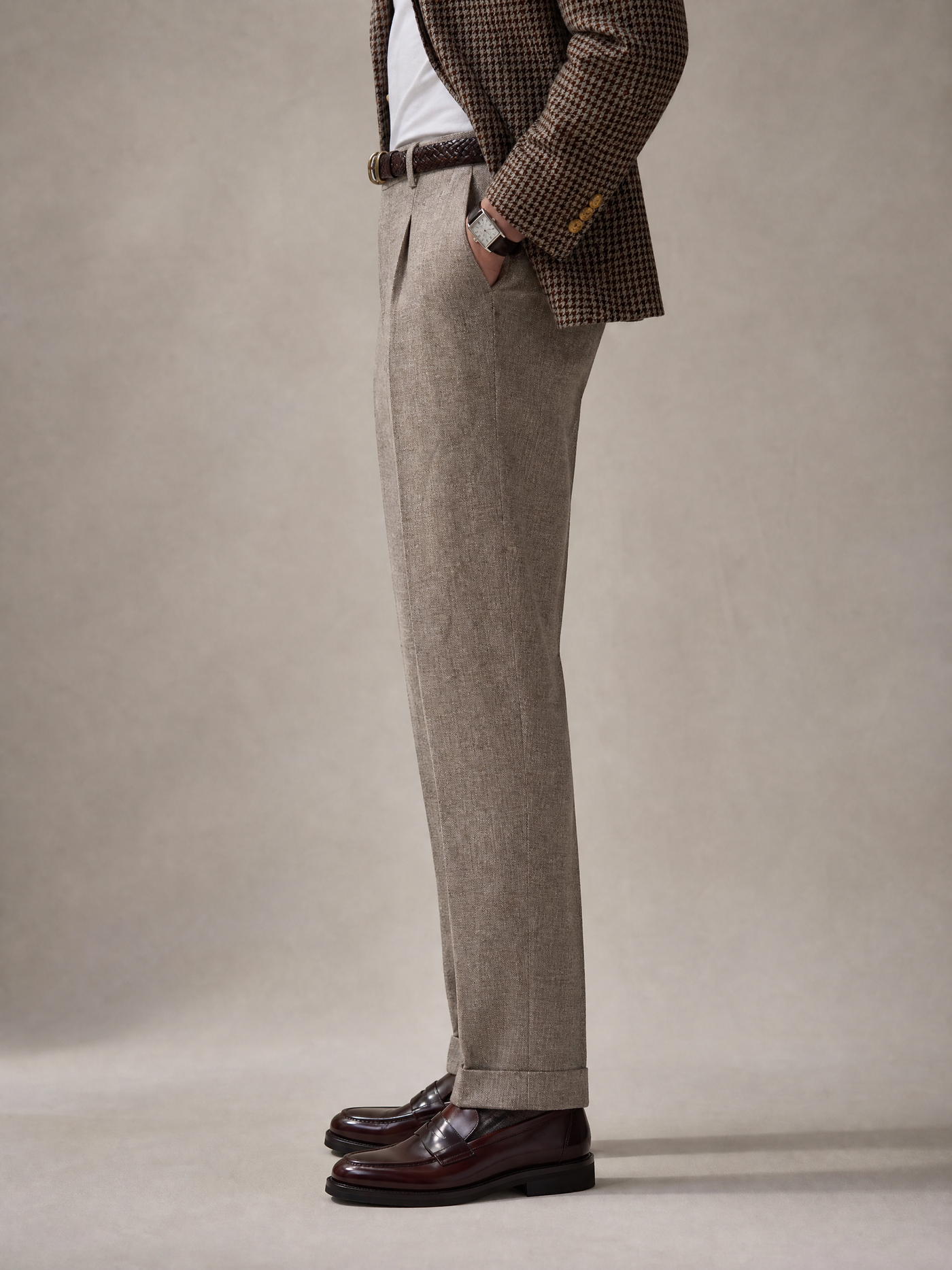 YAEYAH light brown linen trouser, cut to your own measurements