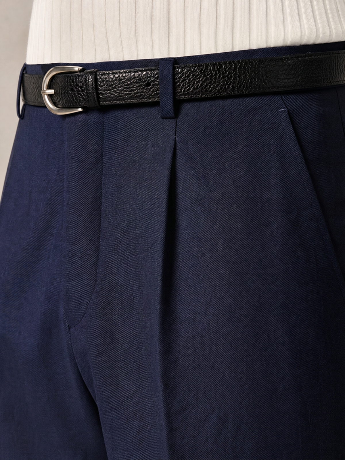 YAEYAH blue cotton twill trouser, cut to your own measurements