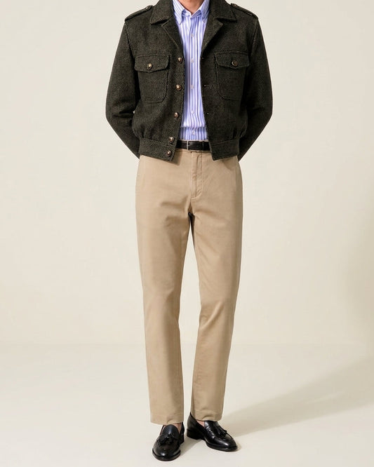 Khaki Cotton Chino