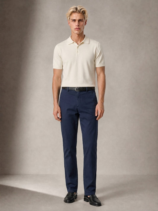 Blue Cotton Chino